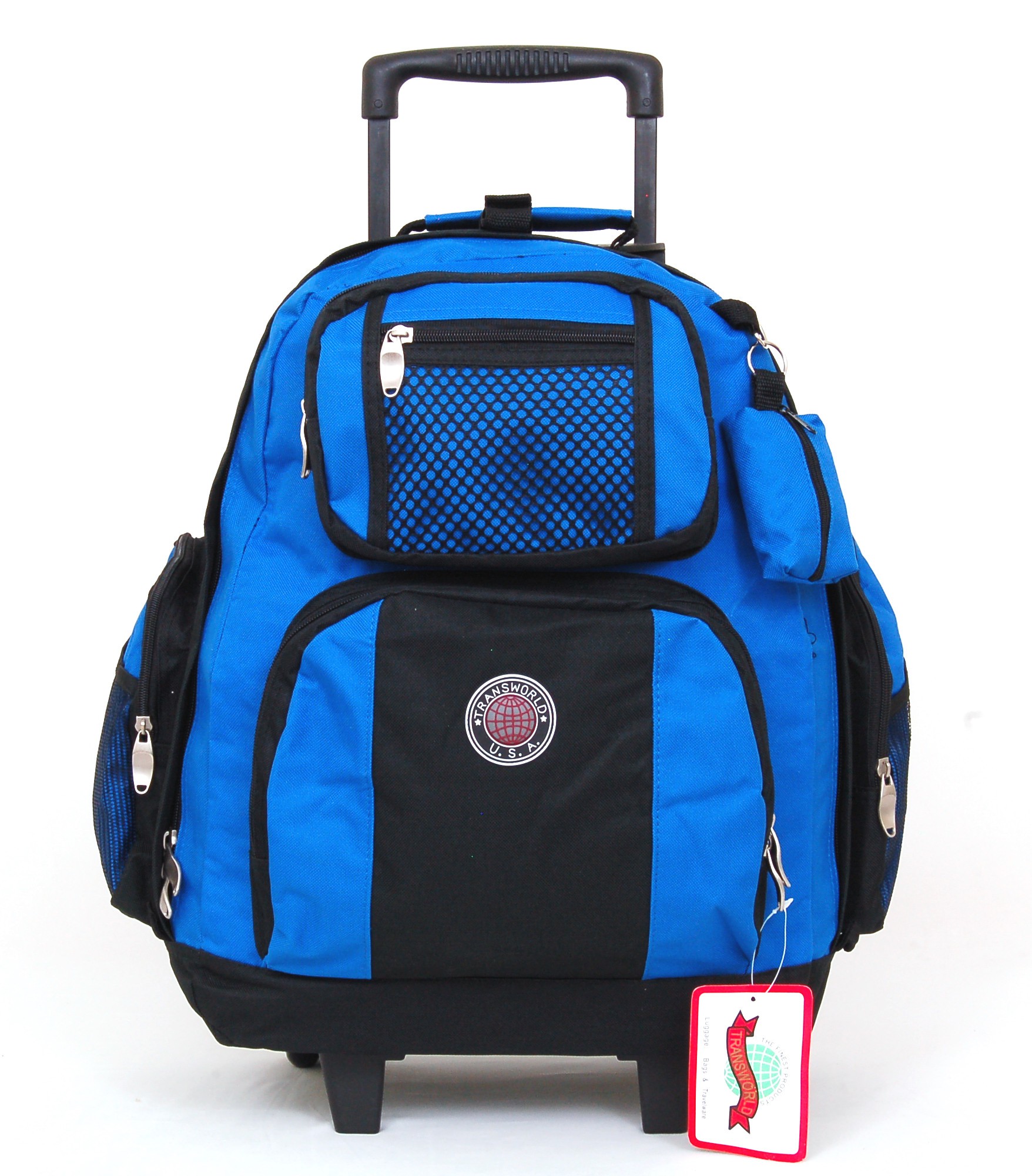 18" Wheeled Backpack Roomy Rolling Book Bag W/ Handle Carry on Luggage Back Pack eBay